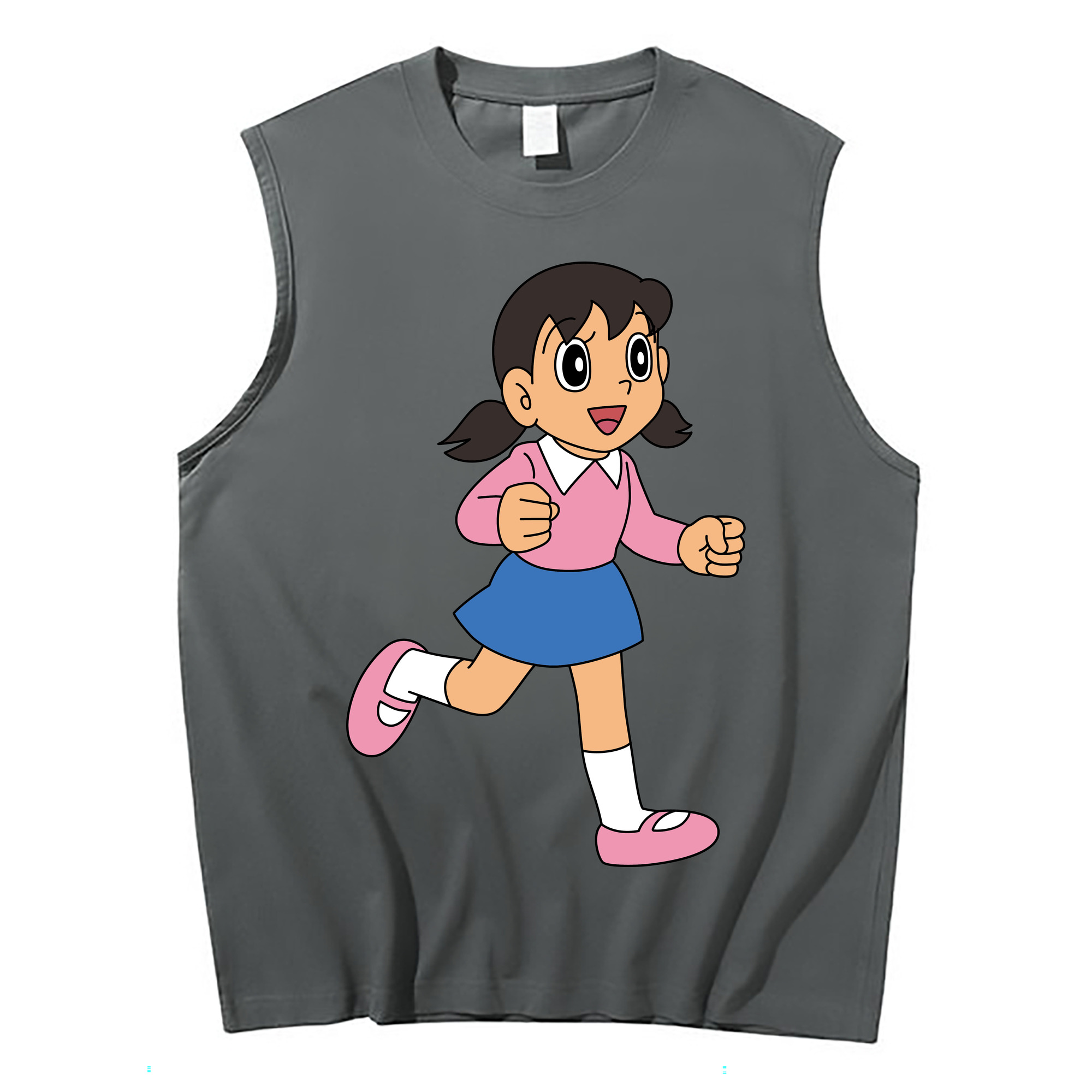 （画像用） ドラえもん みなもと しずか Doraemon Shizuka Minamoto コットン100％タンクトップ（フロントプリント）